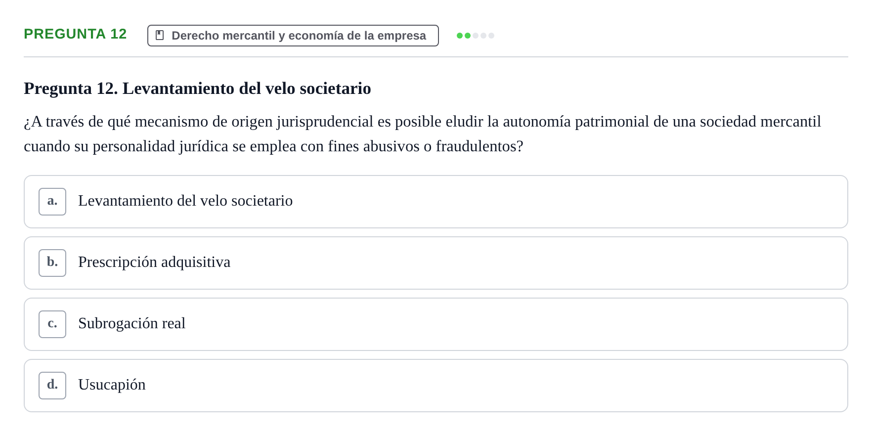 Enunciado: Pregunta 12