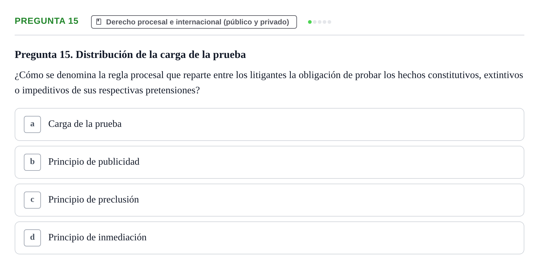 Enunciado: Pregunta 15