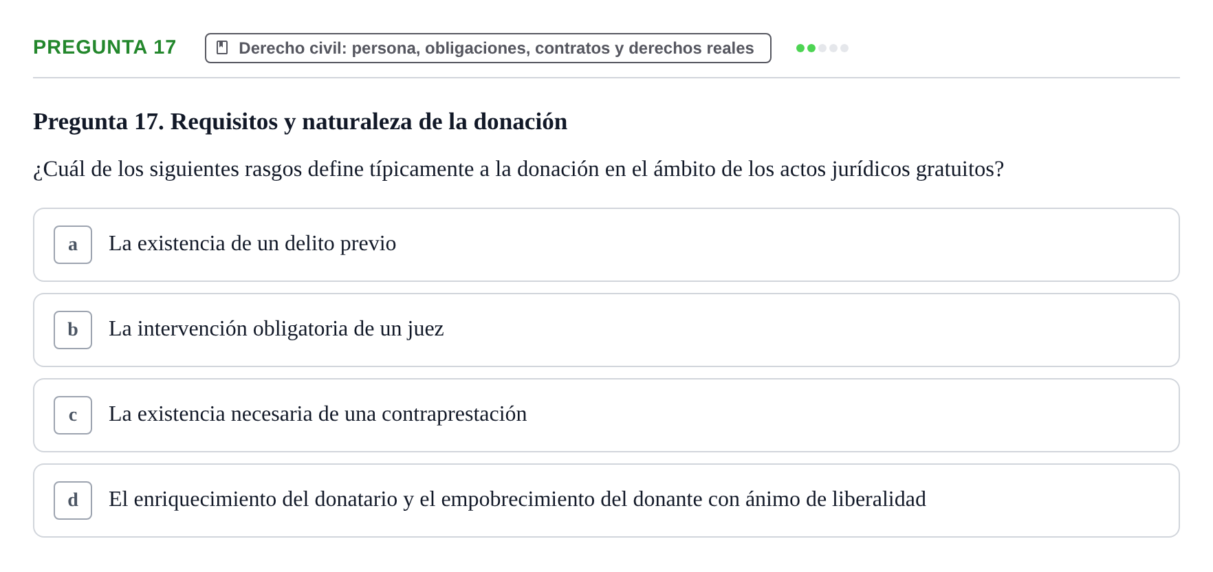 Enunciado: Pregunta 17
