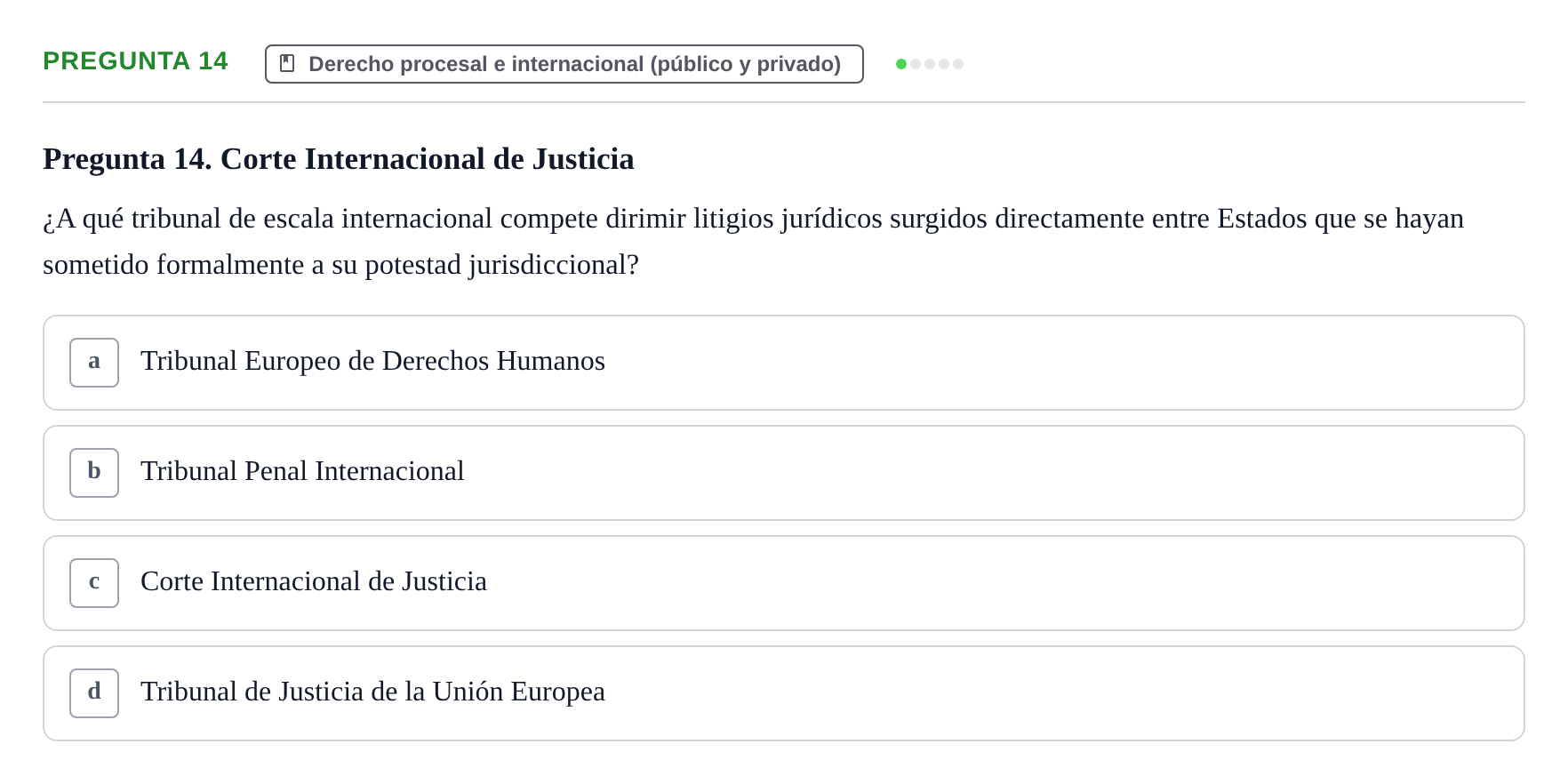 Enunciado: Pregunta 14