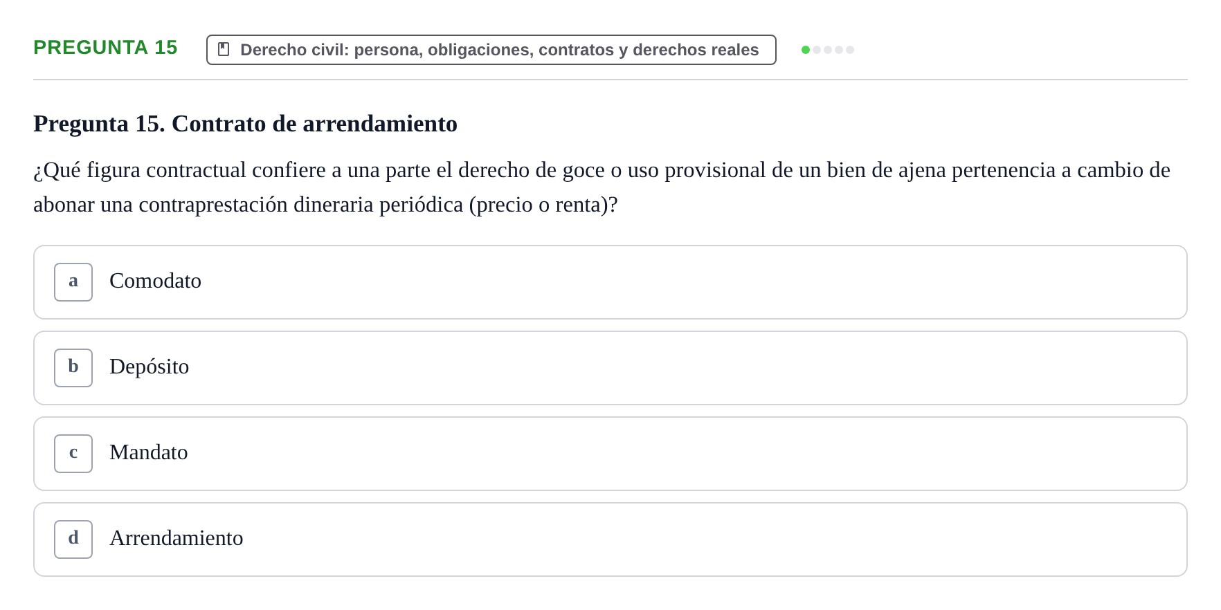 Enunciado: Pregunta 15