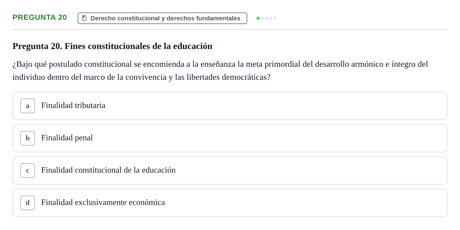 Enunciado: Pregunta 20