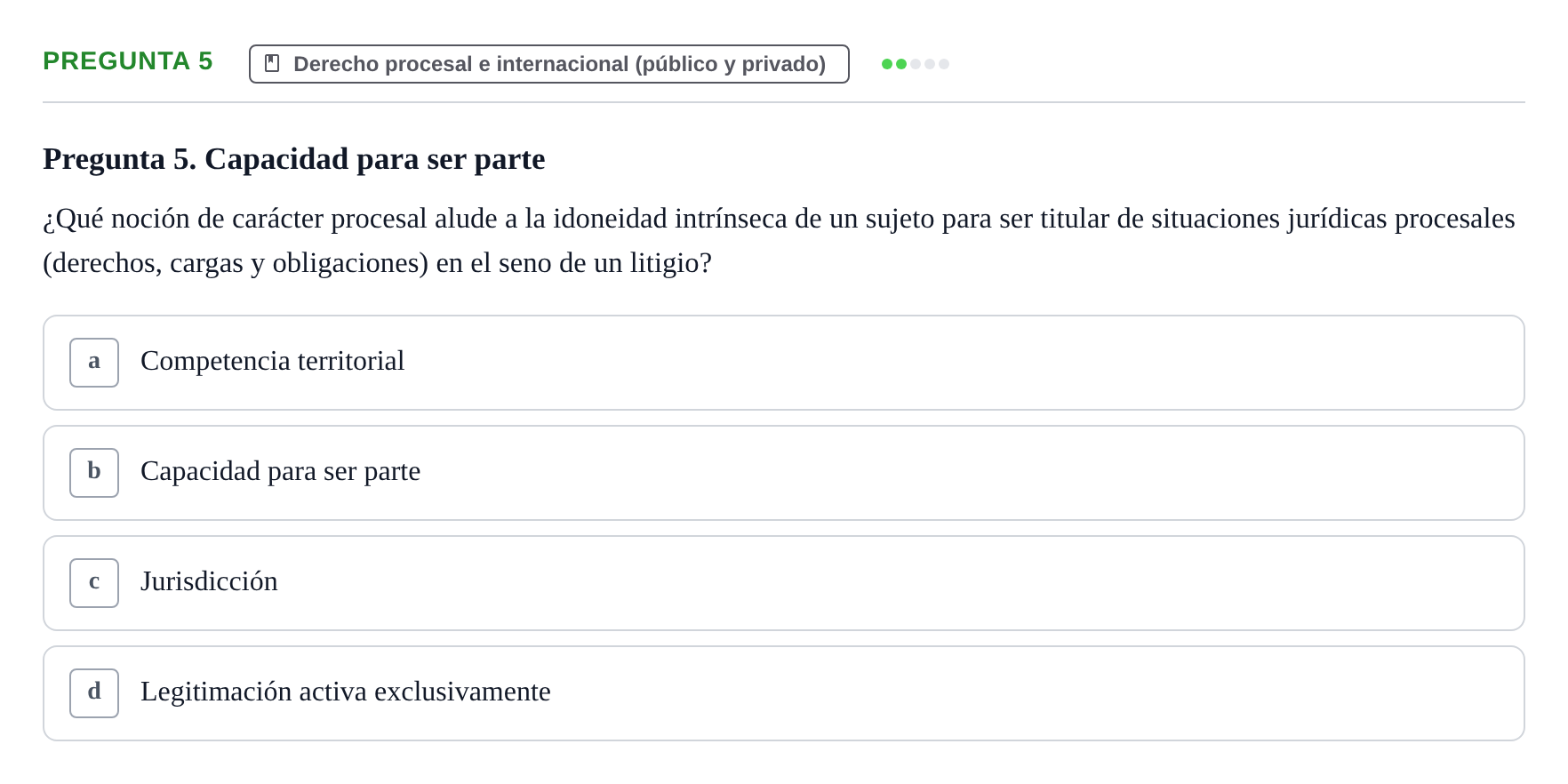 Enunciado: Pregunta 5