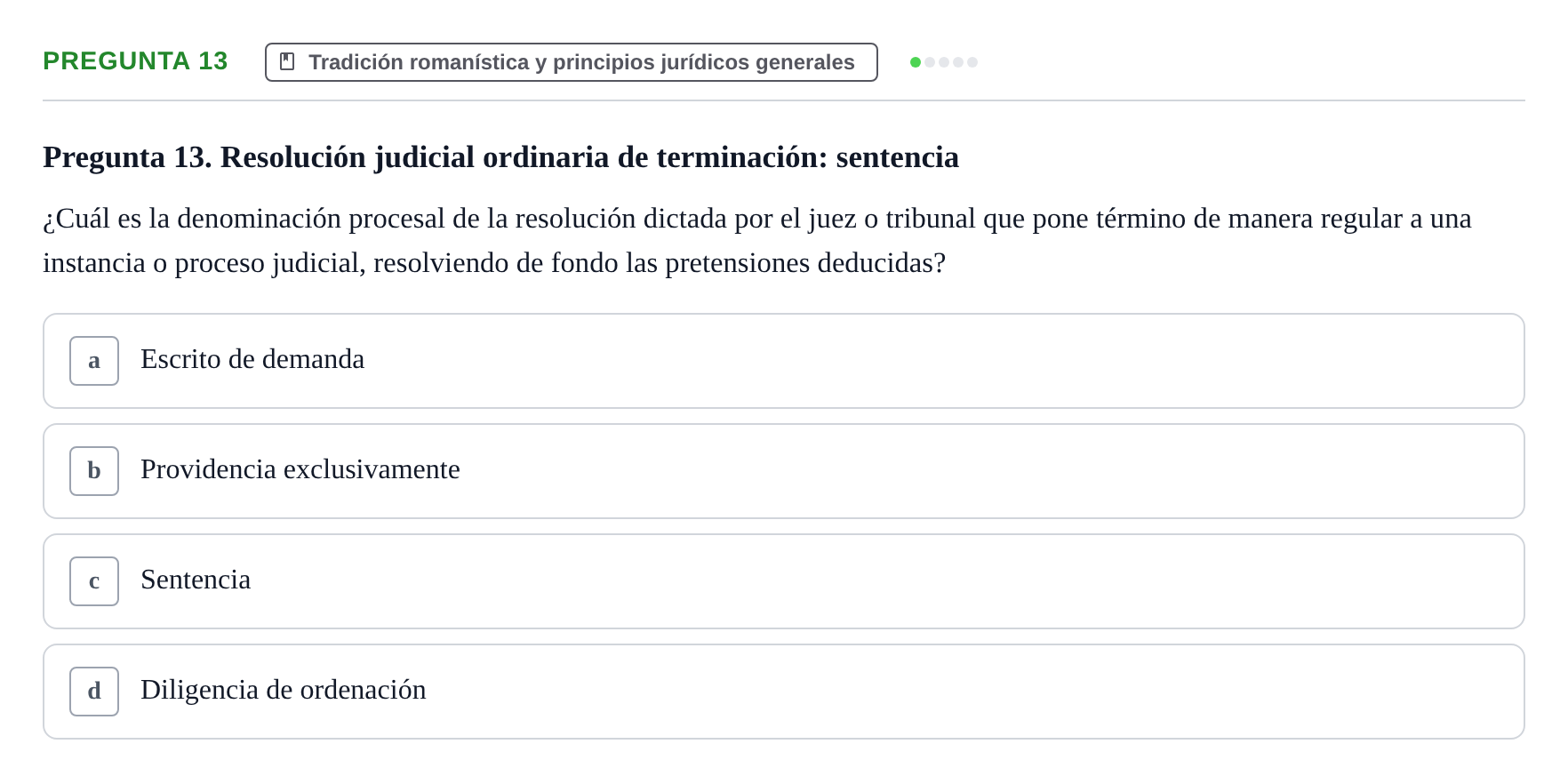 Enunciado: Pregunta 13