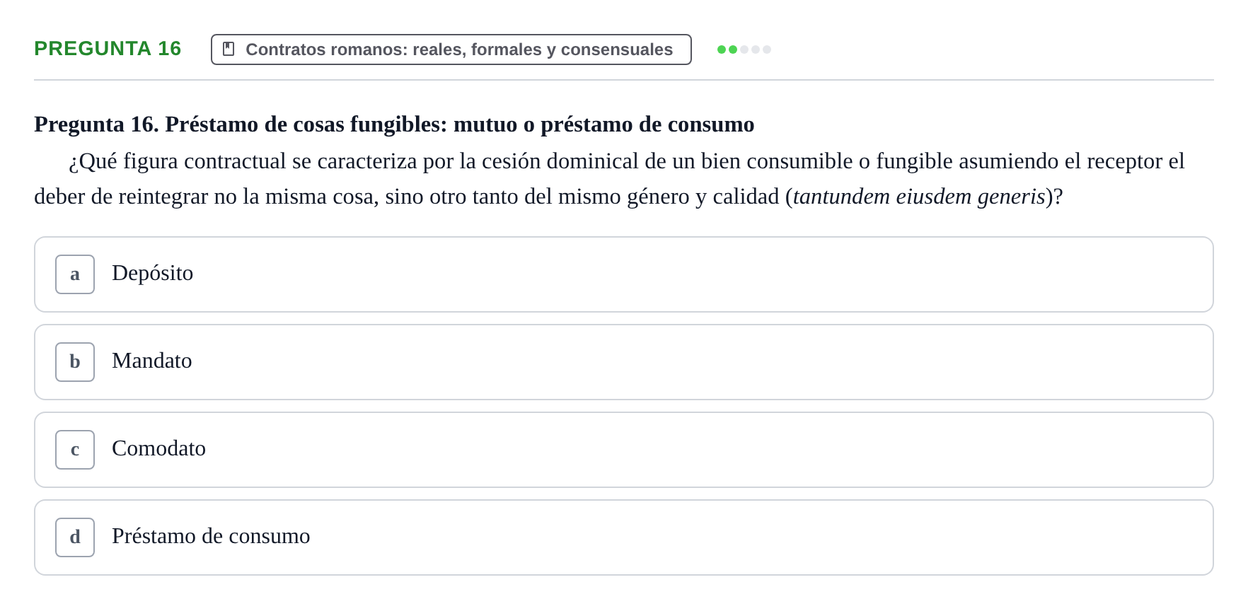 Enunciado: Pregunta 16