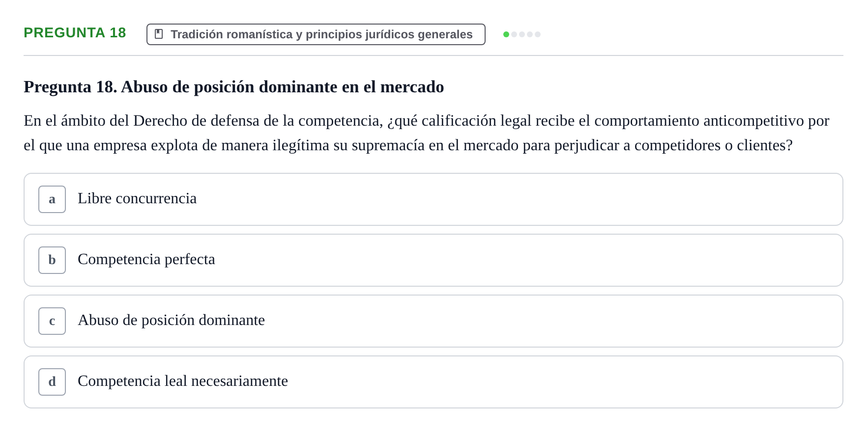 Enunciado: Pregunta 18