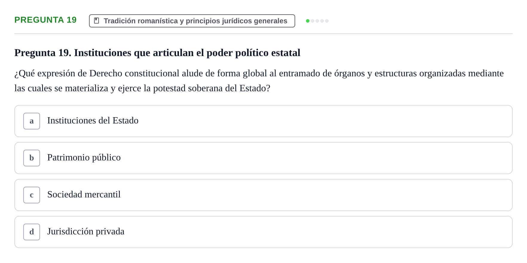 Enunciado: Pregunta 19