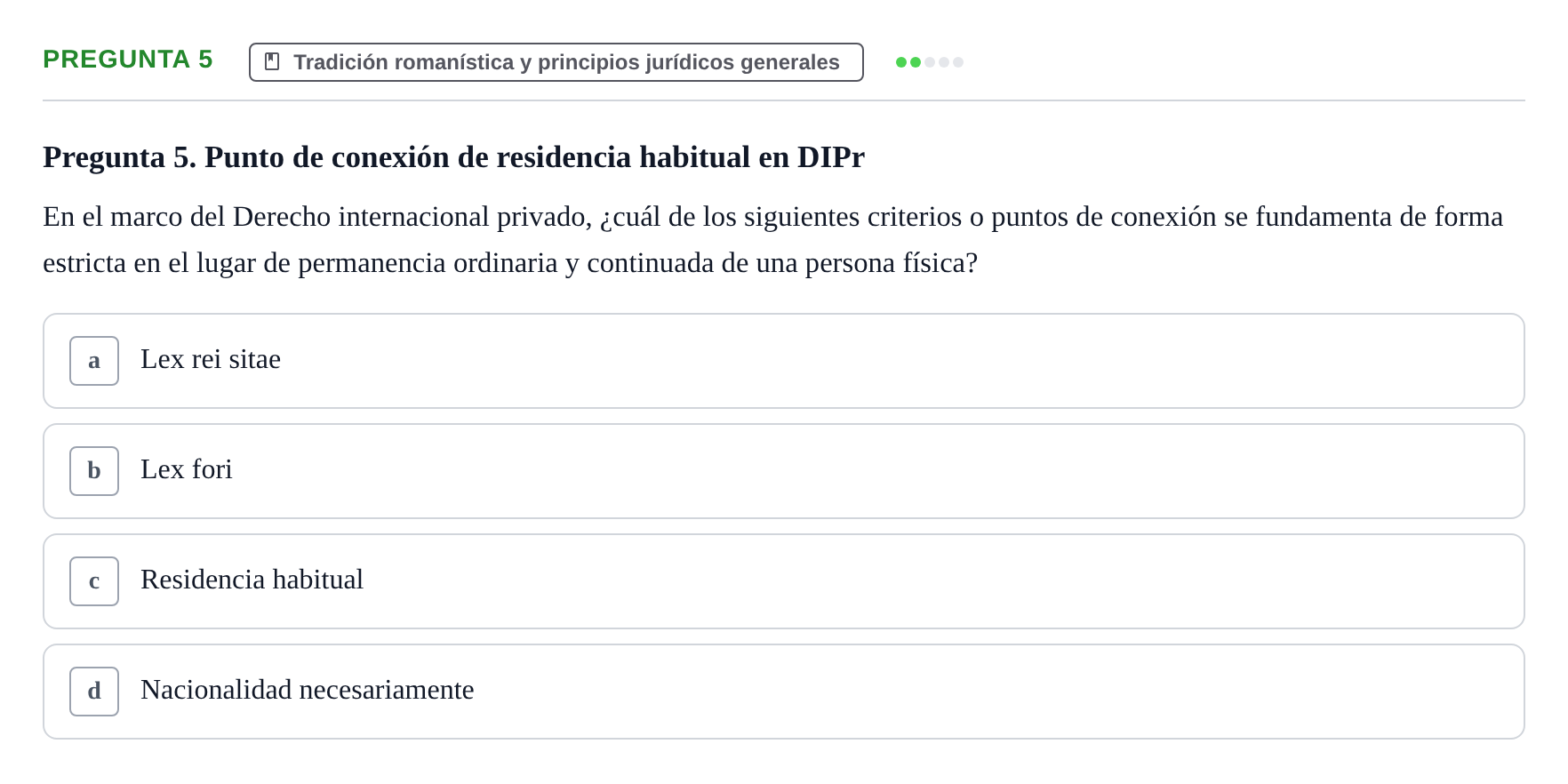 Enunciado: Pregunta 5