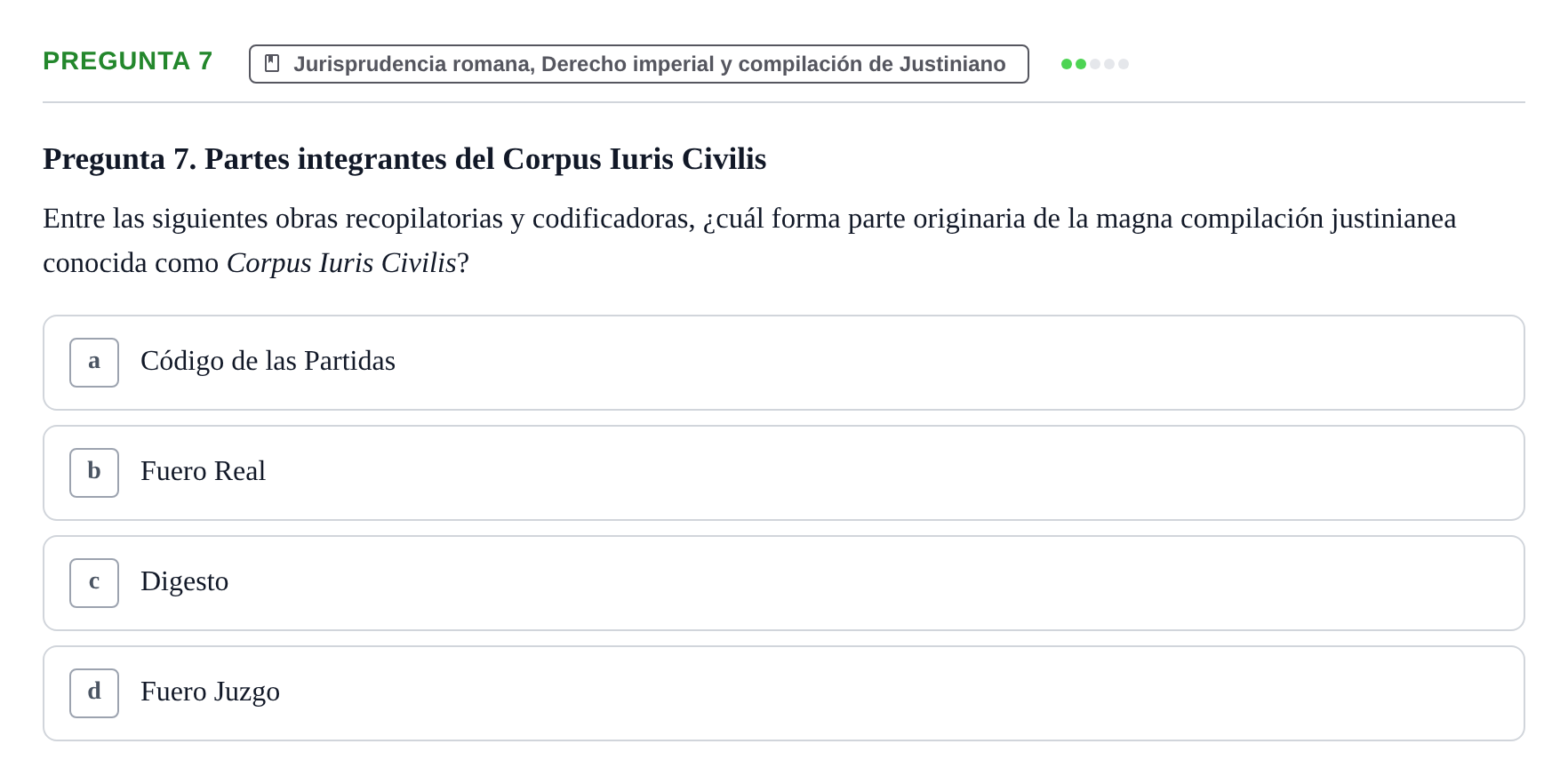 Enunciado: Pregunta 7