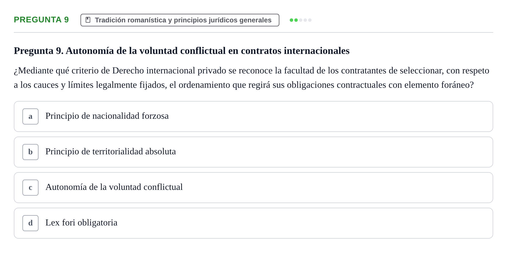 Enunciado: Pregunta 9
