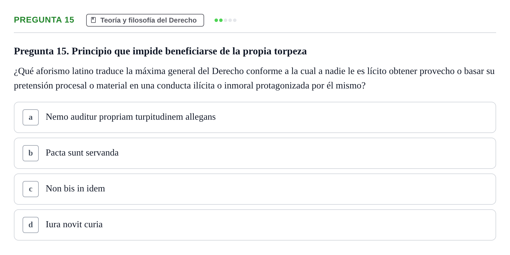 Enunciado: Pregunta 15