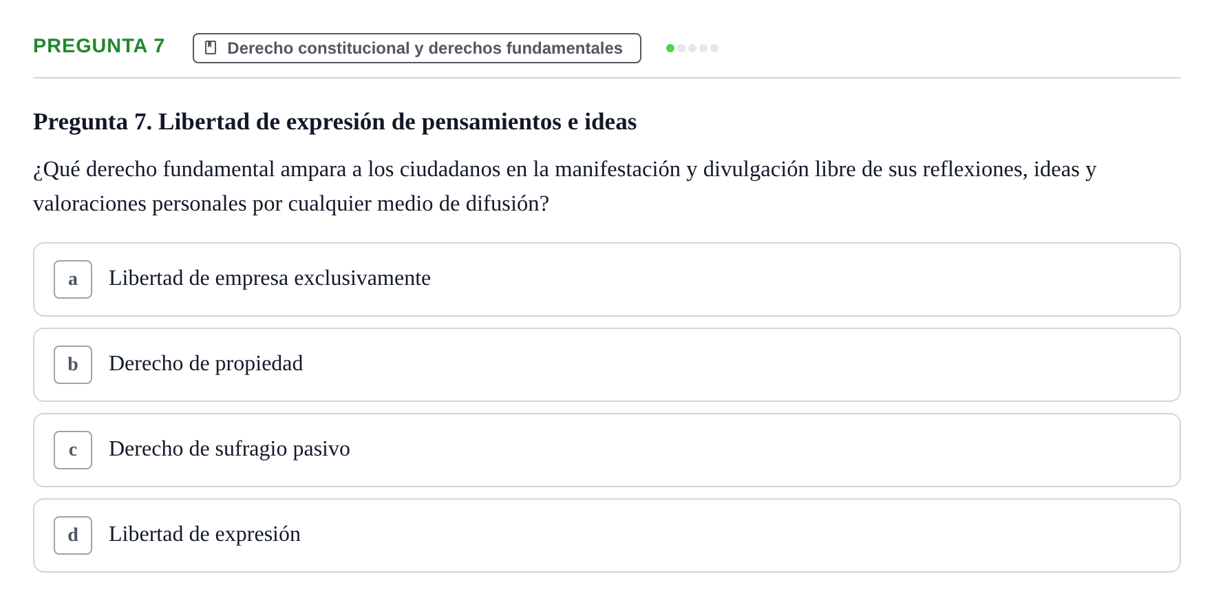 Enunciado: Pregunta 7