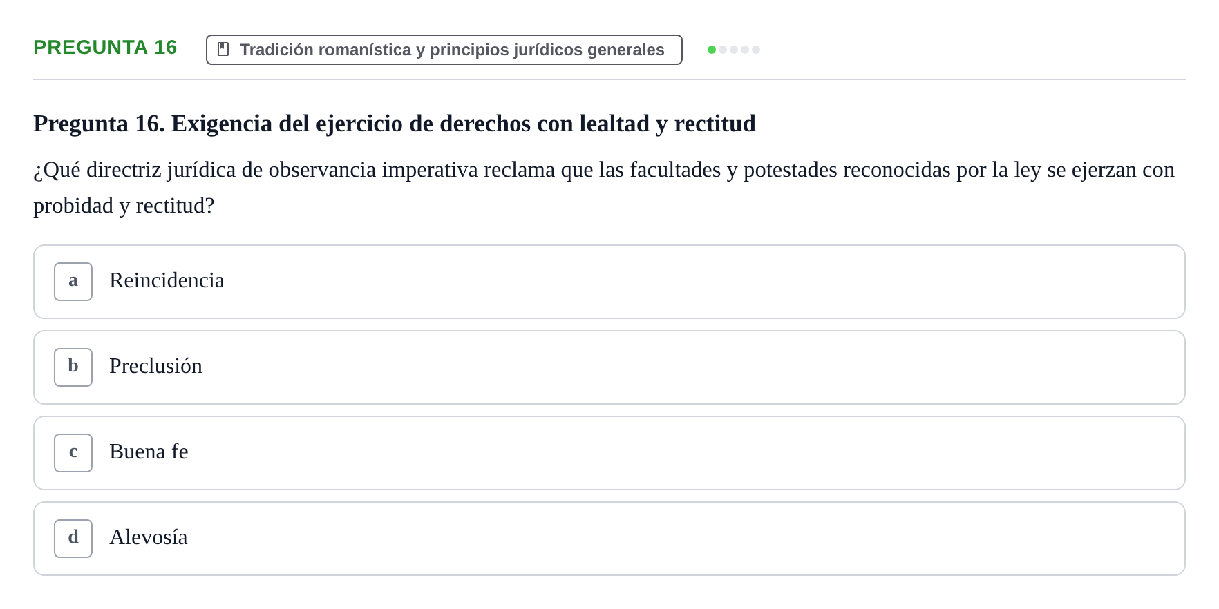 Enunciado: Pregunta 16