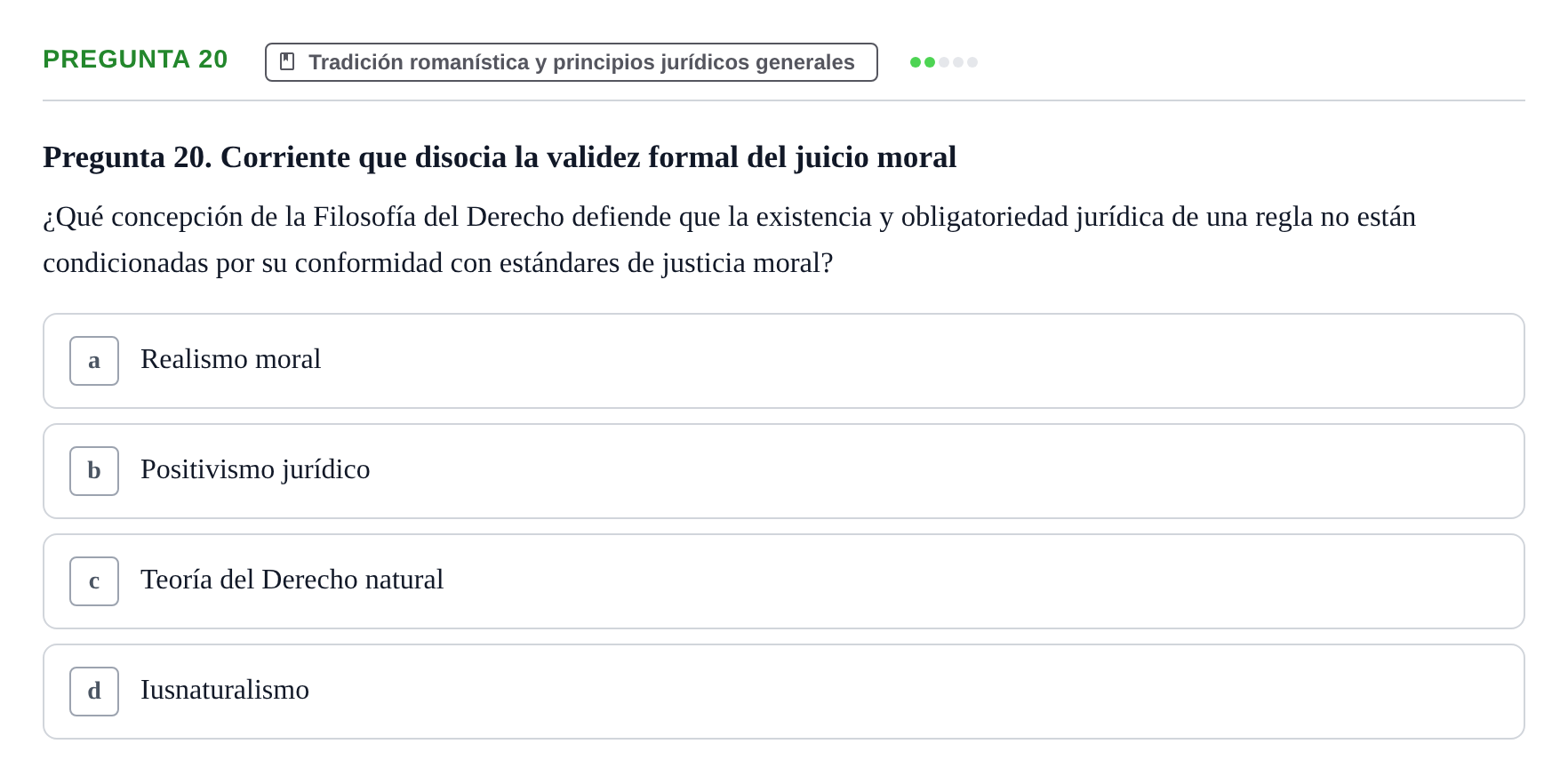 Enunciado: Pregunta 20
