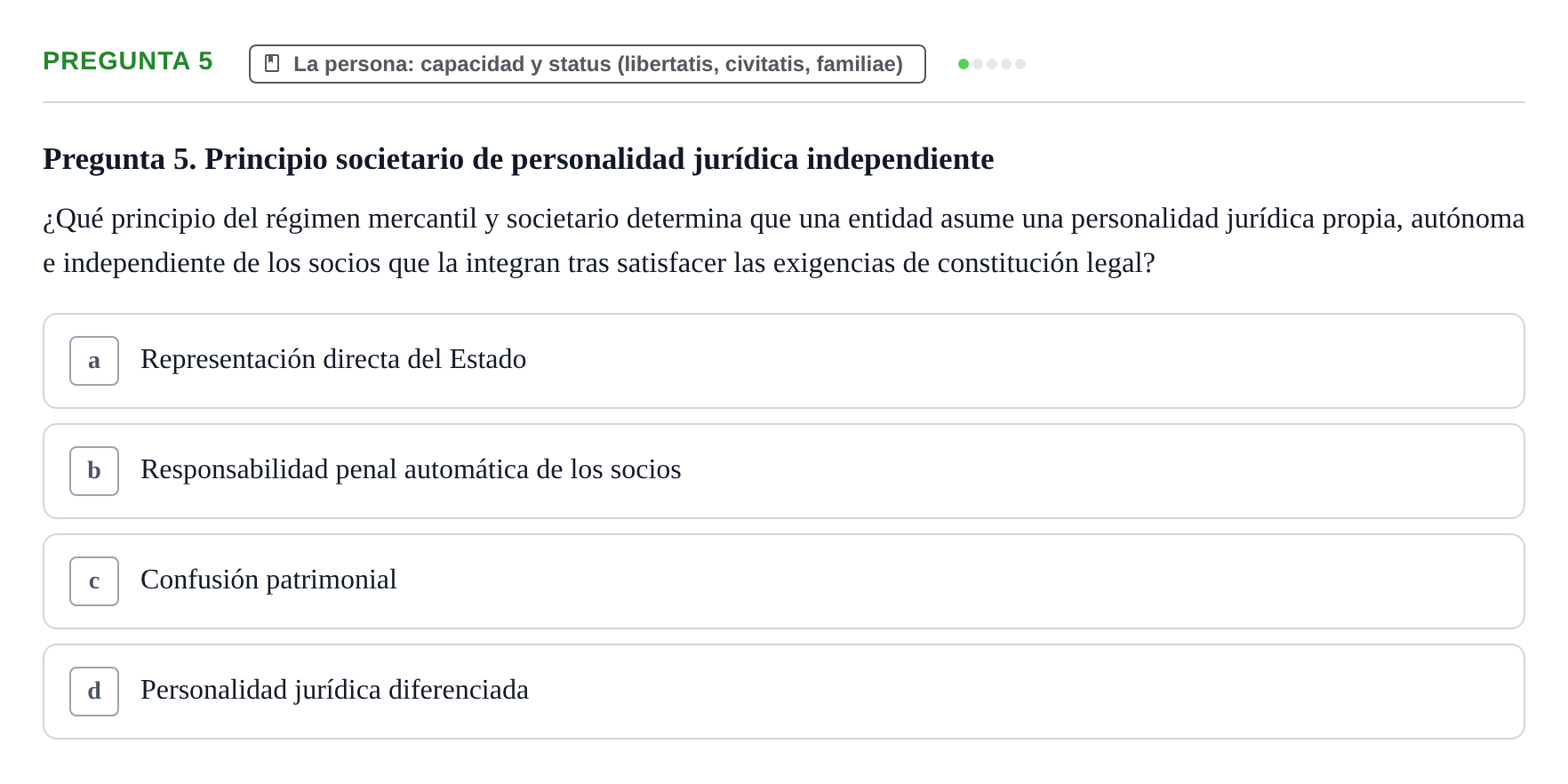 Enunciado: Pregunta 5