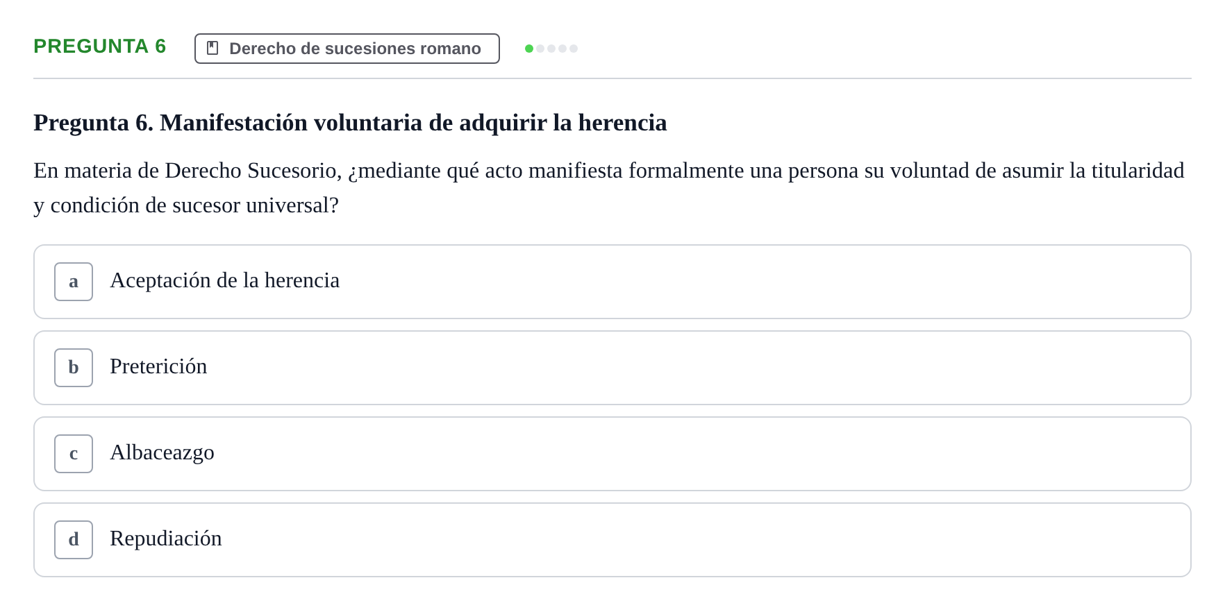 Enunciado: Pregunta 6