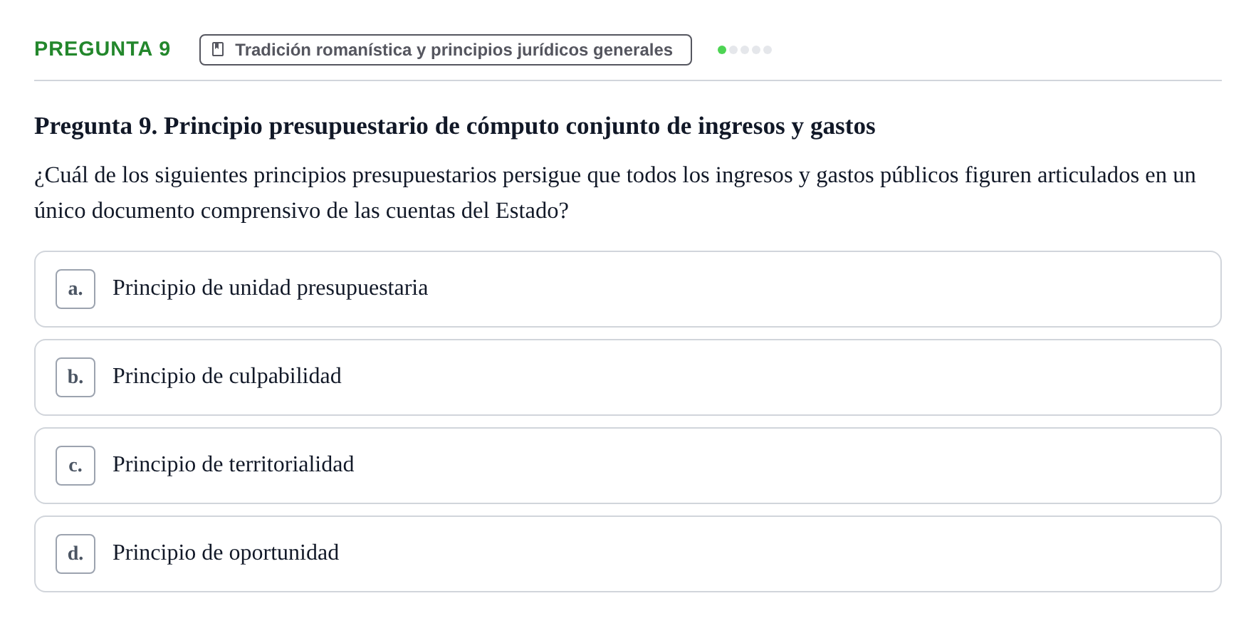 Enunciado: Pregunta 9