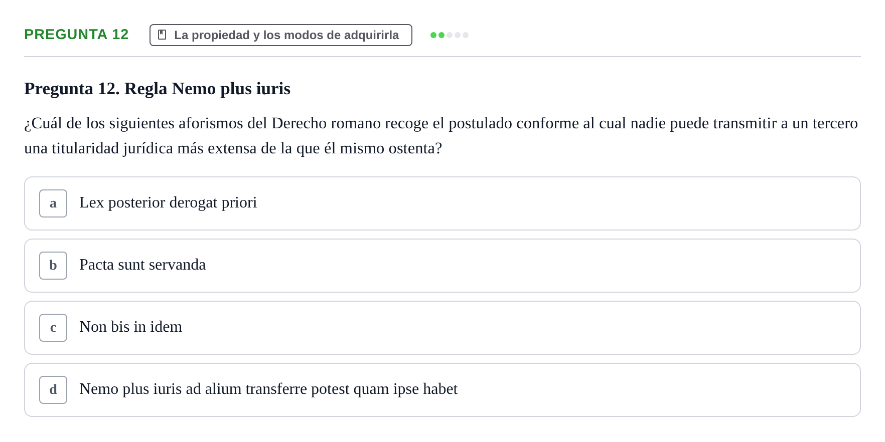Enunciado: Pregunta 12