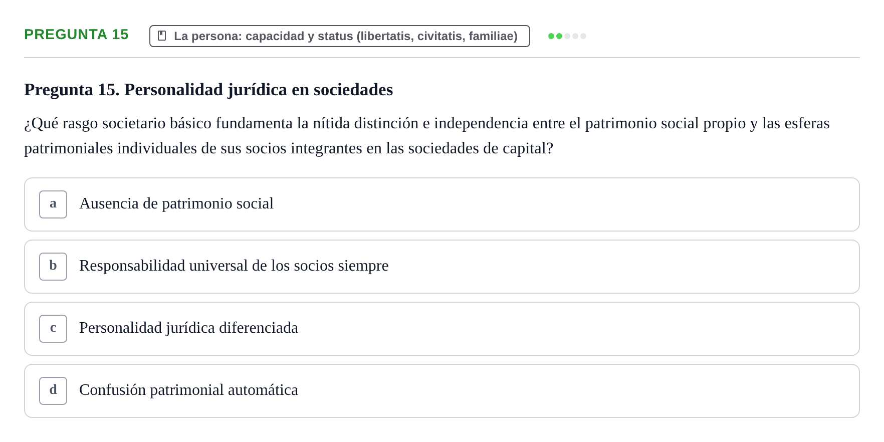 Enunciado: Pregunta 15