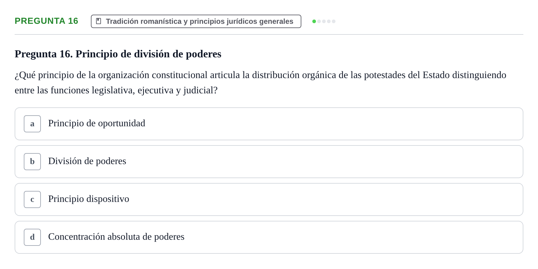 Enunciado: Pregunta 16