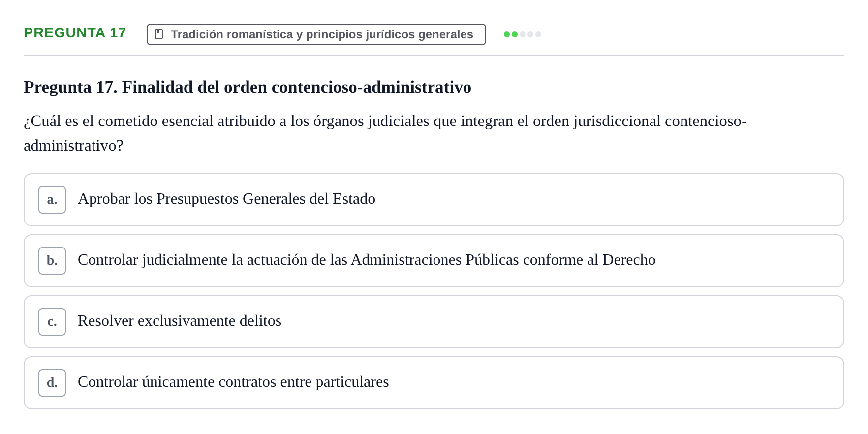 Enunciado: Pregunta 17