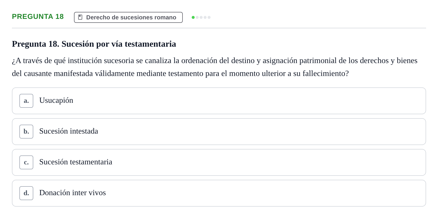 Enunciado: Pregunta 18