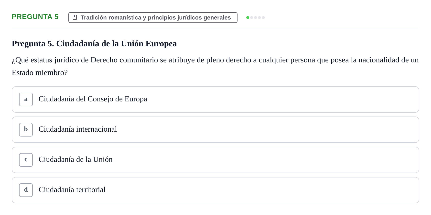 Enunciado: Pregunta 5