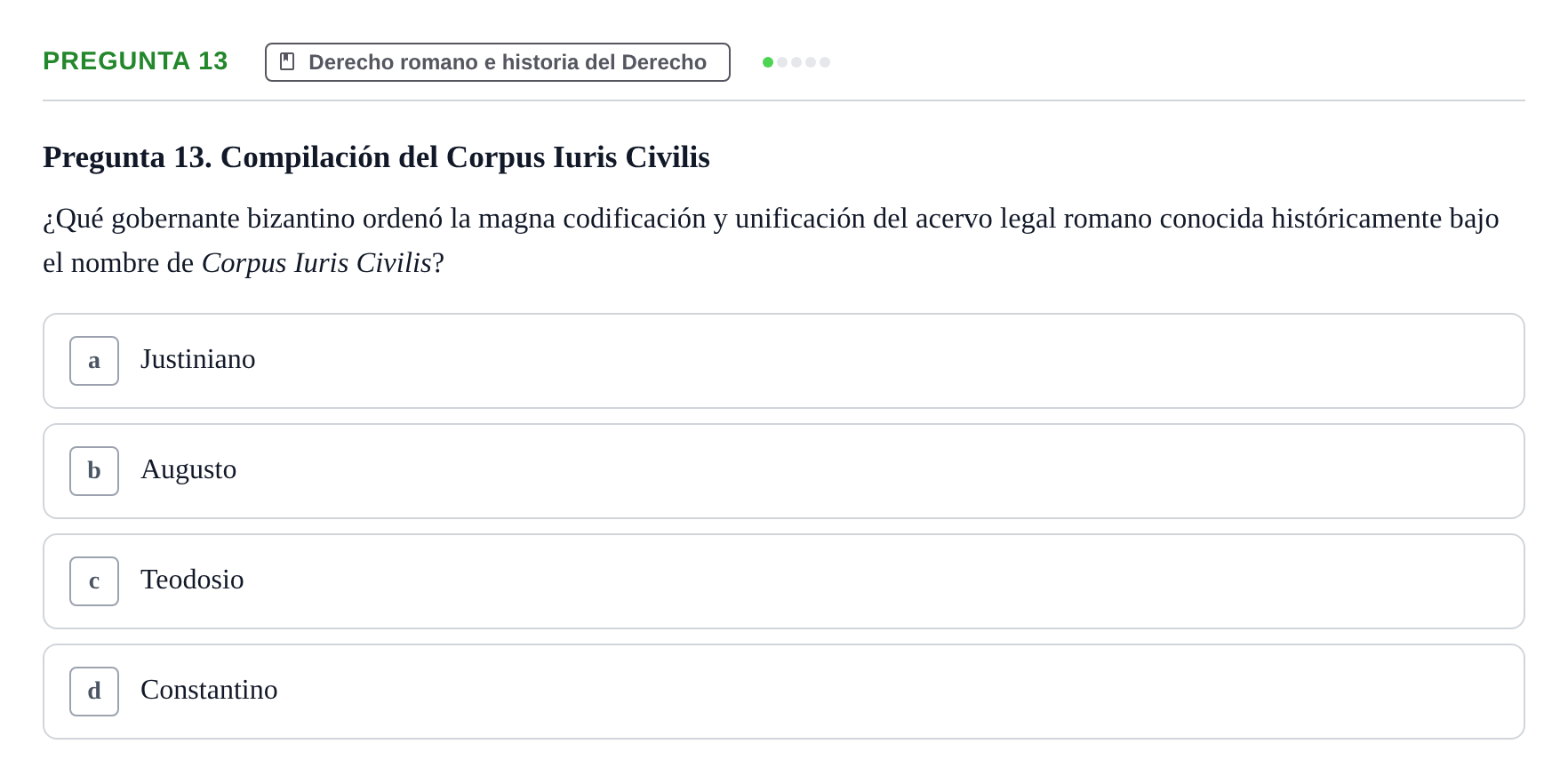 Enunciado: Pregunta 13