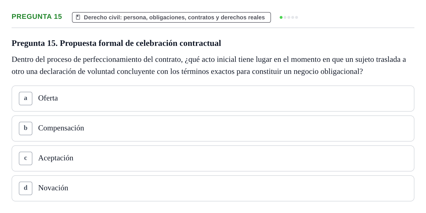 Enunciado: Pregunta 15