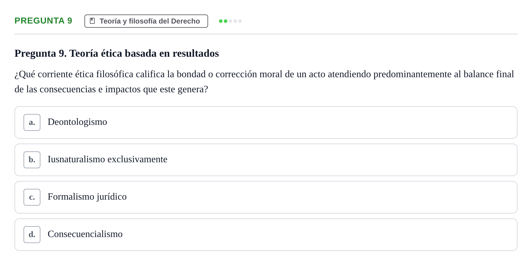 Enunciado: Pregunta 9