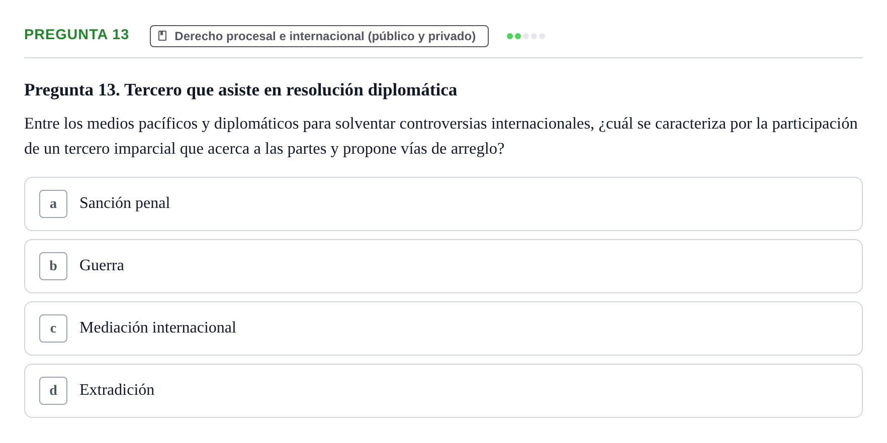 Enunciado: Pregunta 13