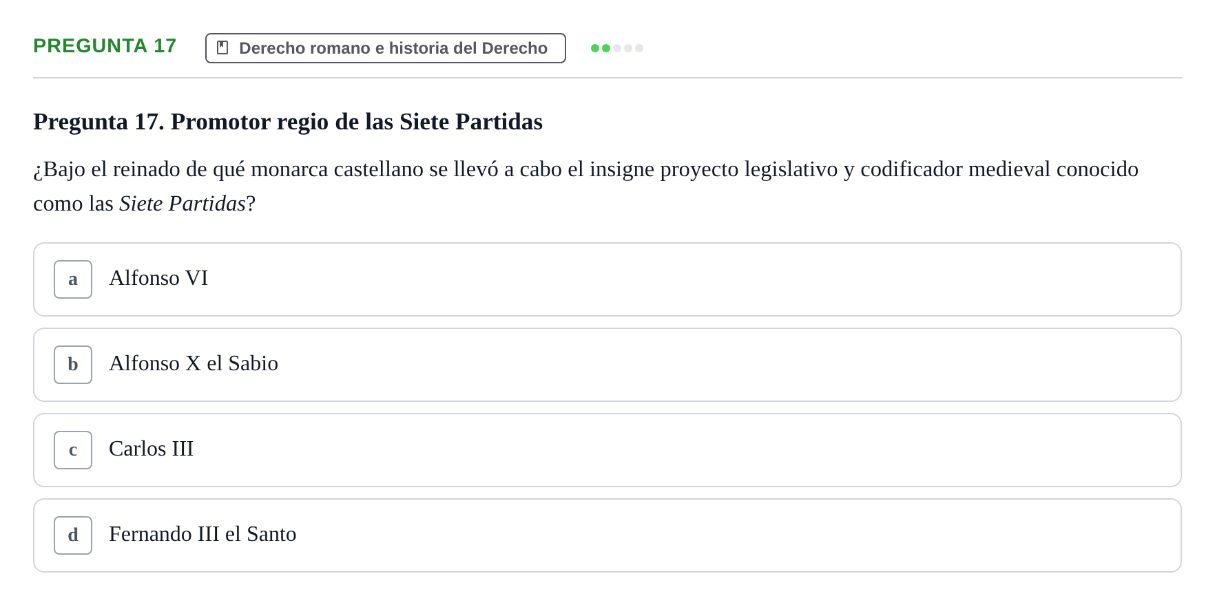 Enunciado: Pregunta 17
