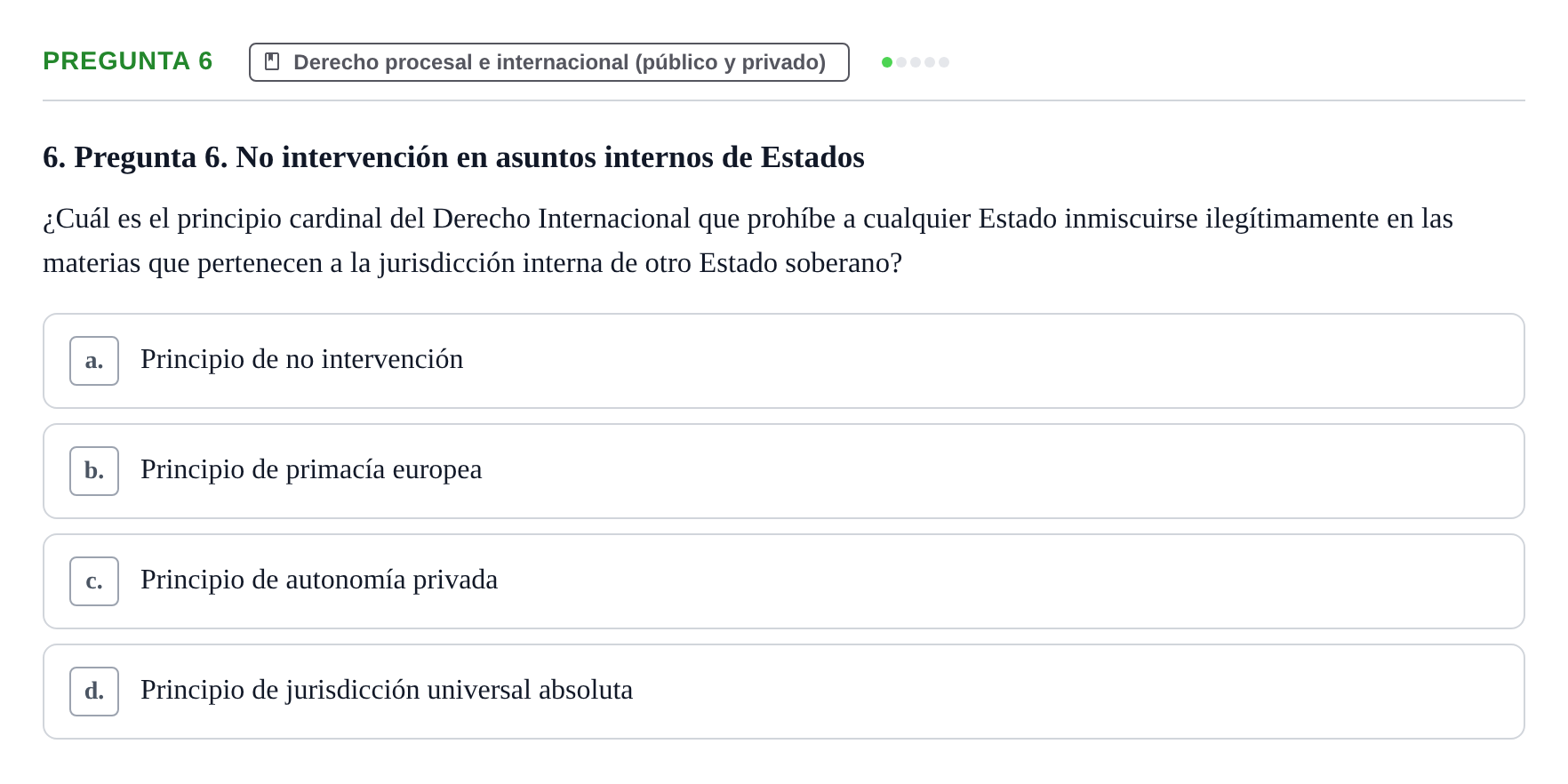 Enunciado: Pregunta 6