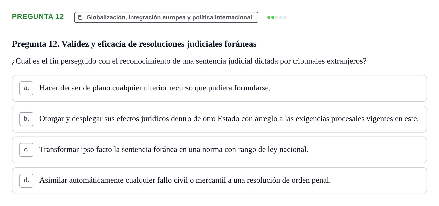 Enunciado: Pregunta 12