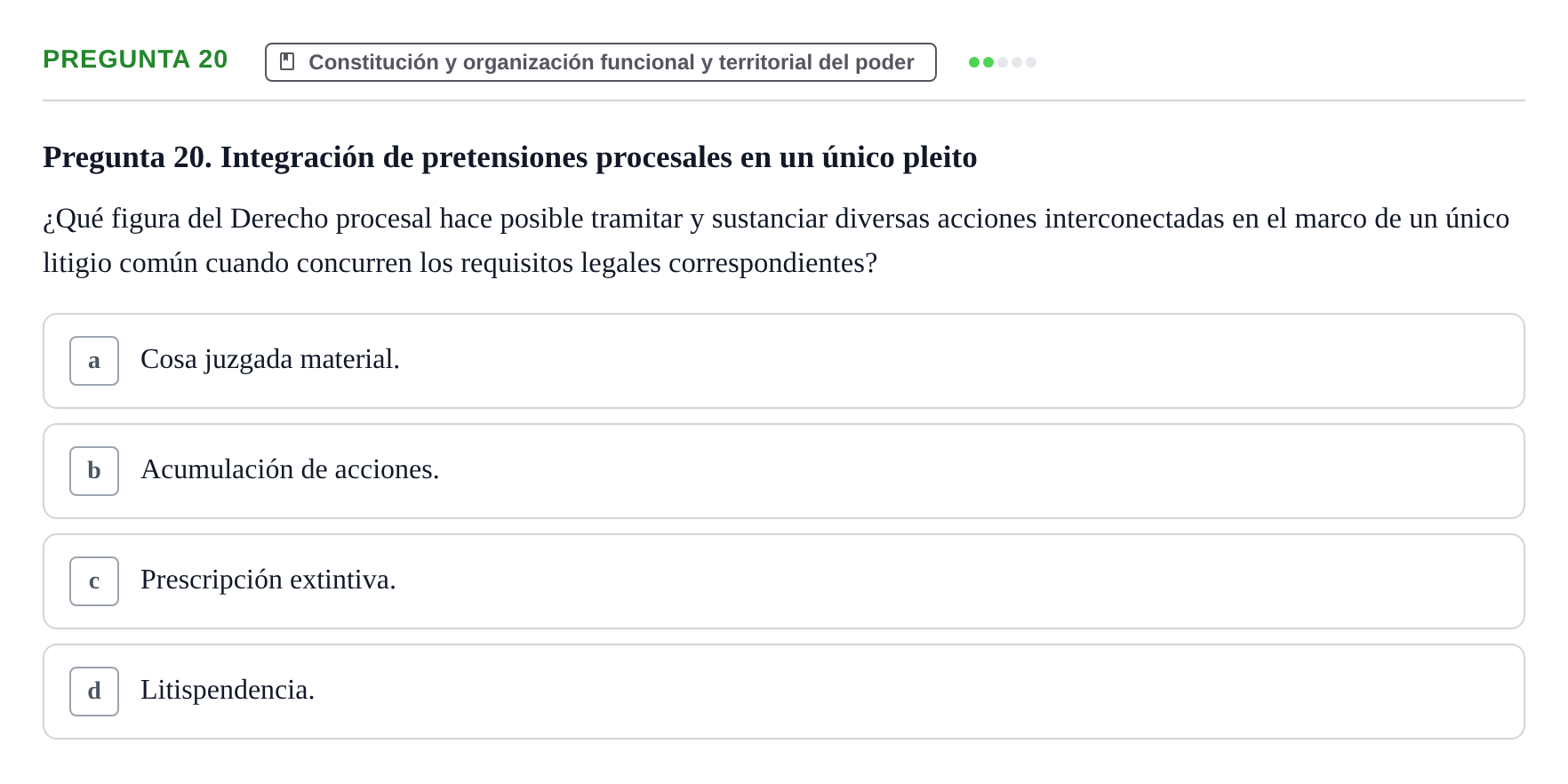 Enunciado: Pregunta 20