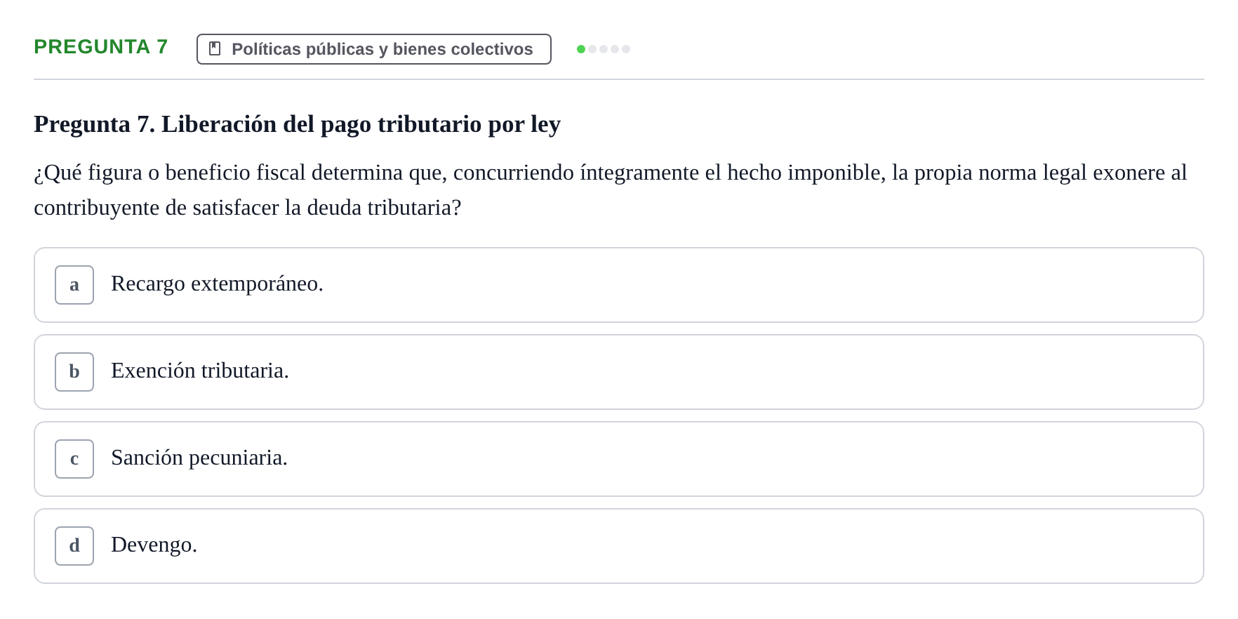 Enunciado: Pregunta 7