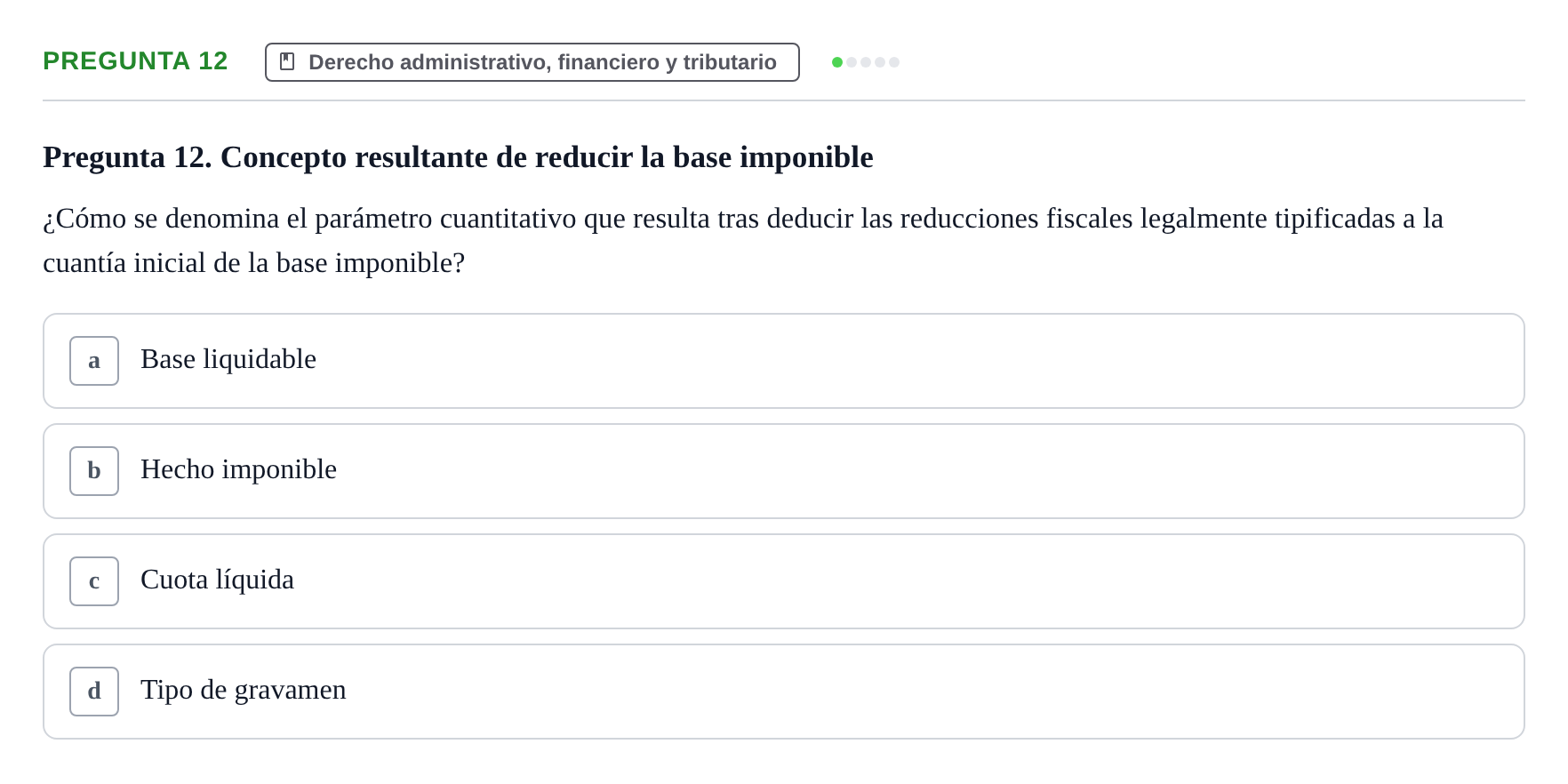 Enunciado: Pregunta 12