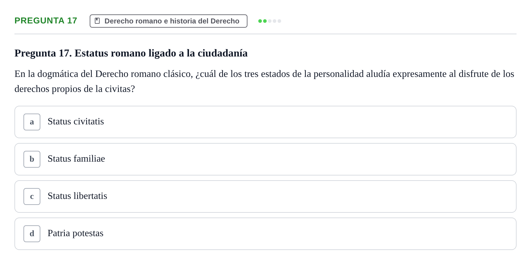 Enunciado: Pregunta 17