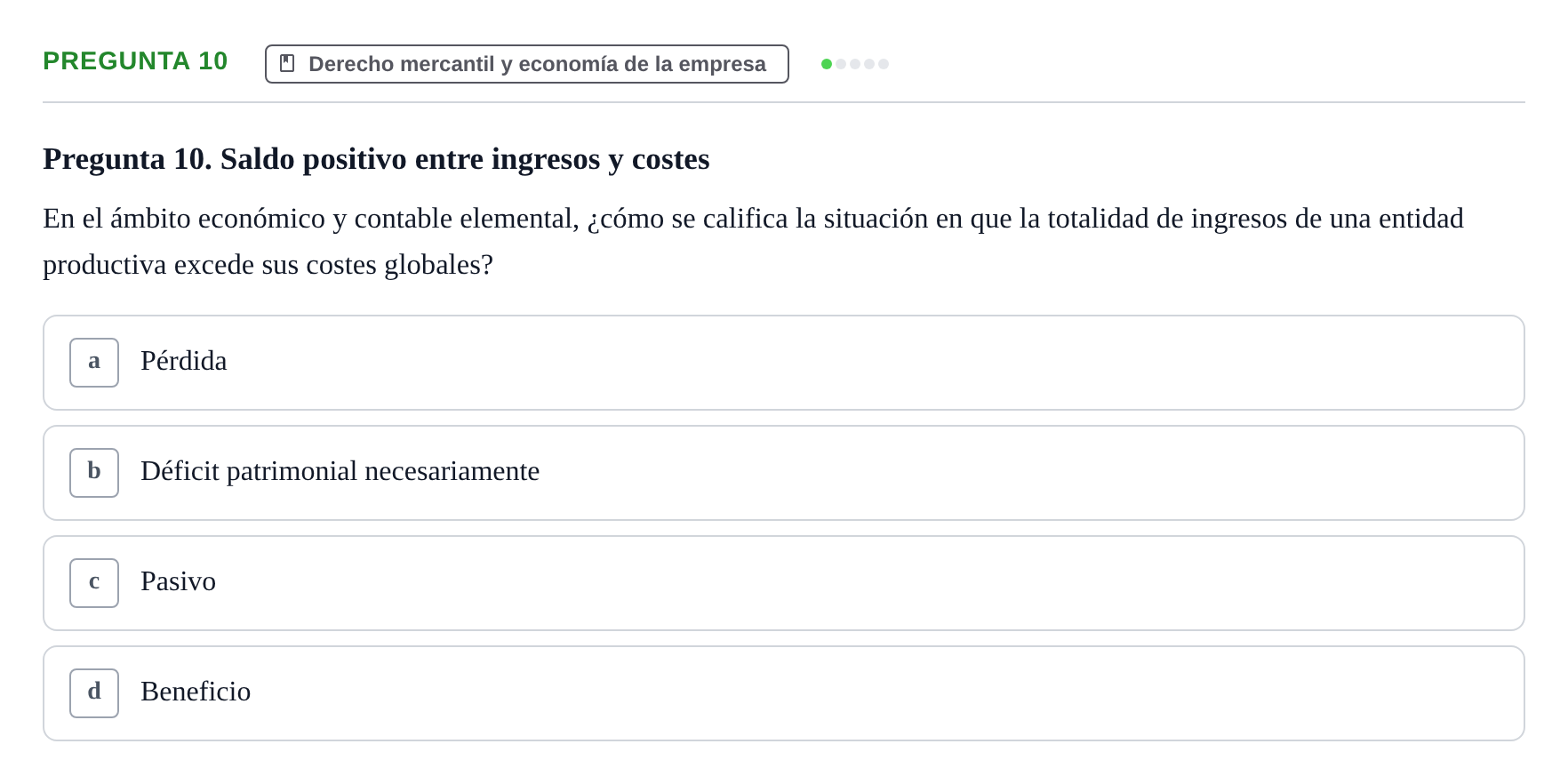 Enunciado: Pregunta 10