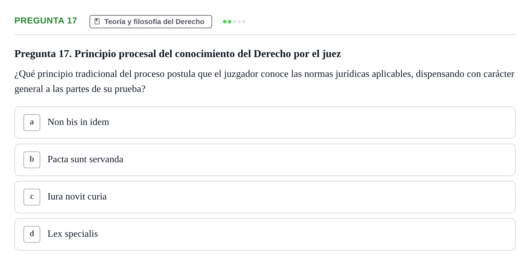 Enunciado: Pregunta 17