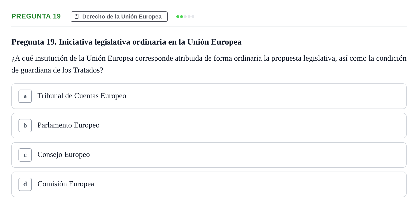Enunciado: Pregunta 19