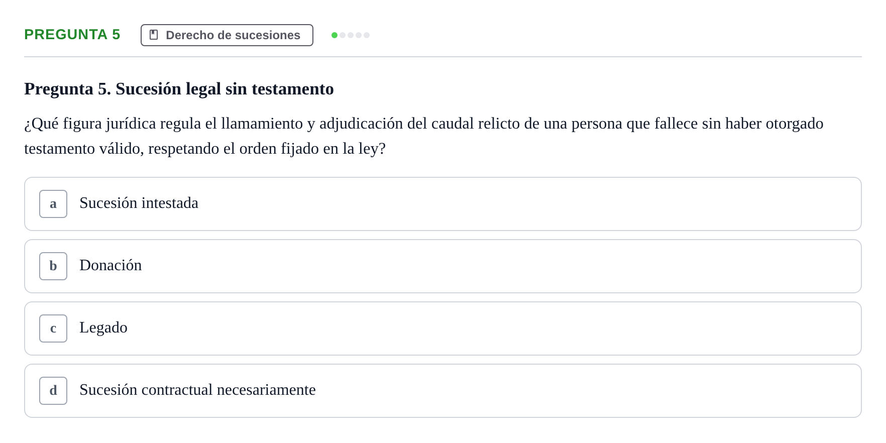 Enunciado: Pregunta 5
