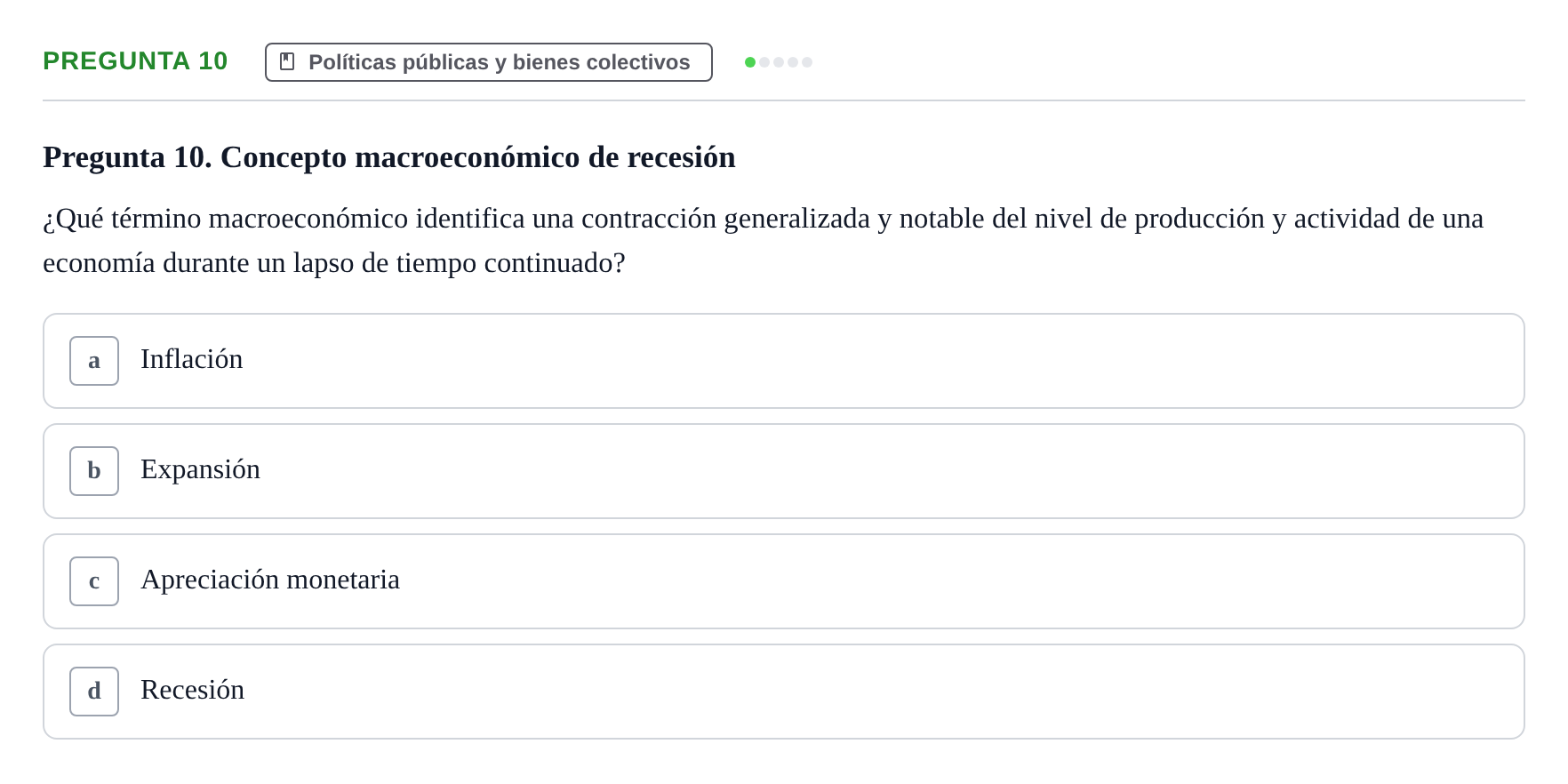 Enunciado: Pregunta 10