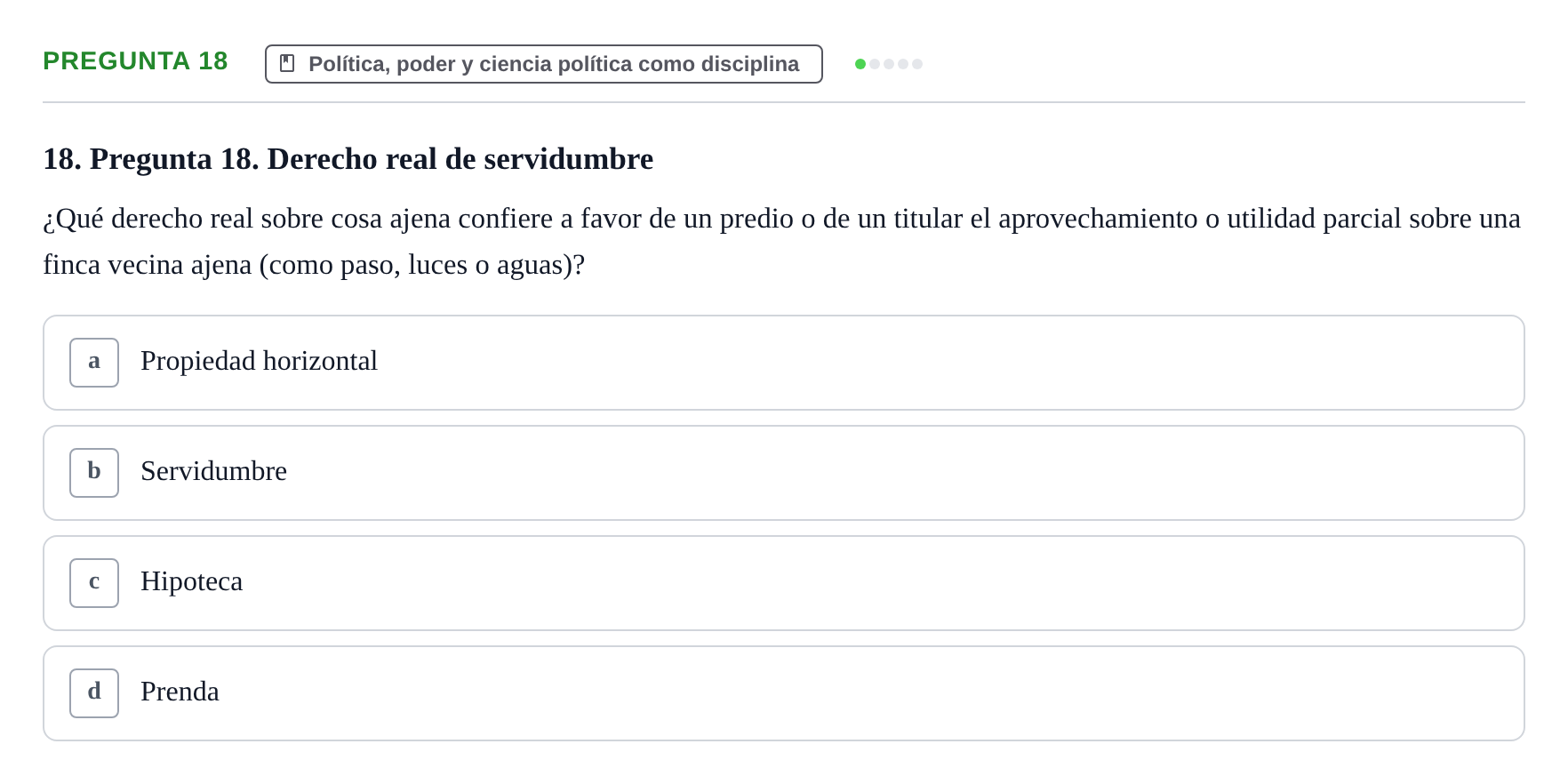 Enunciado: Pregunta 18