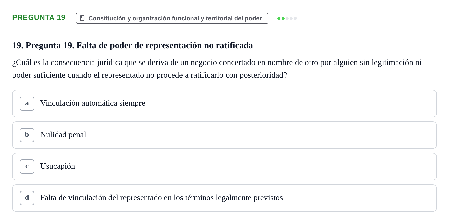 Enunciado: Pregunta 19
