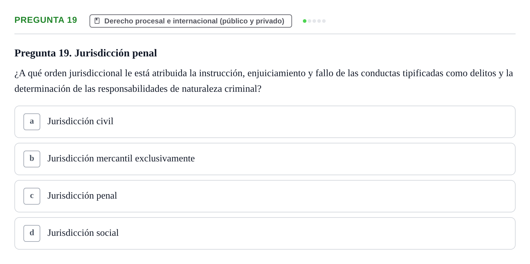 Enunciado: Pregunta 19