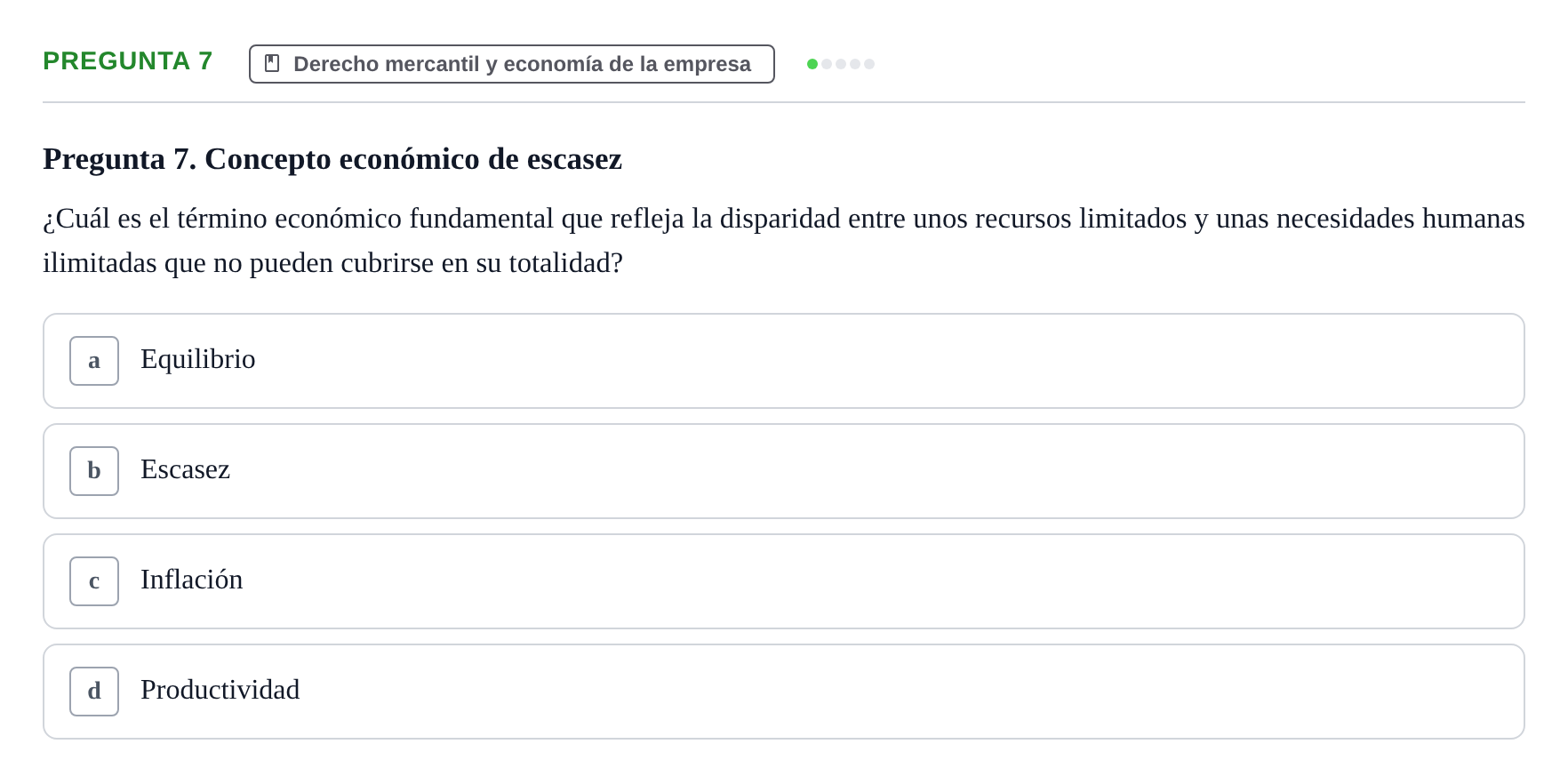 Enunciado: Pregunta 7