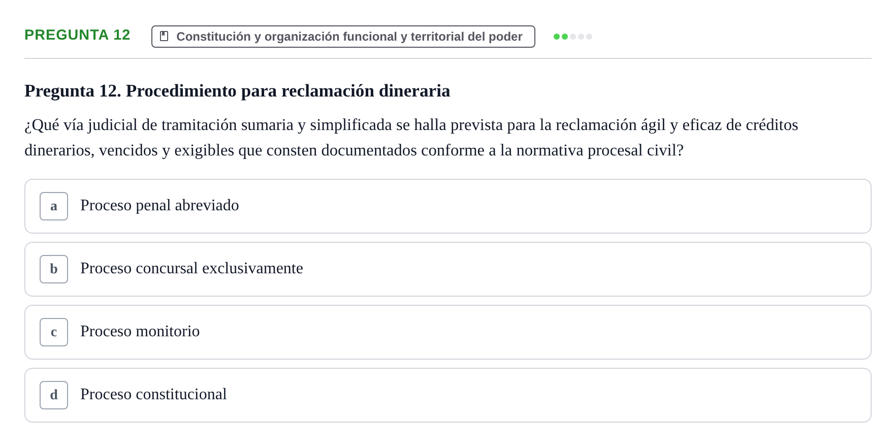 Enunciado: Pregunta 12