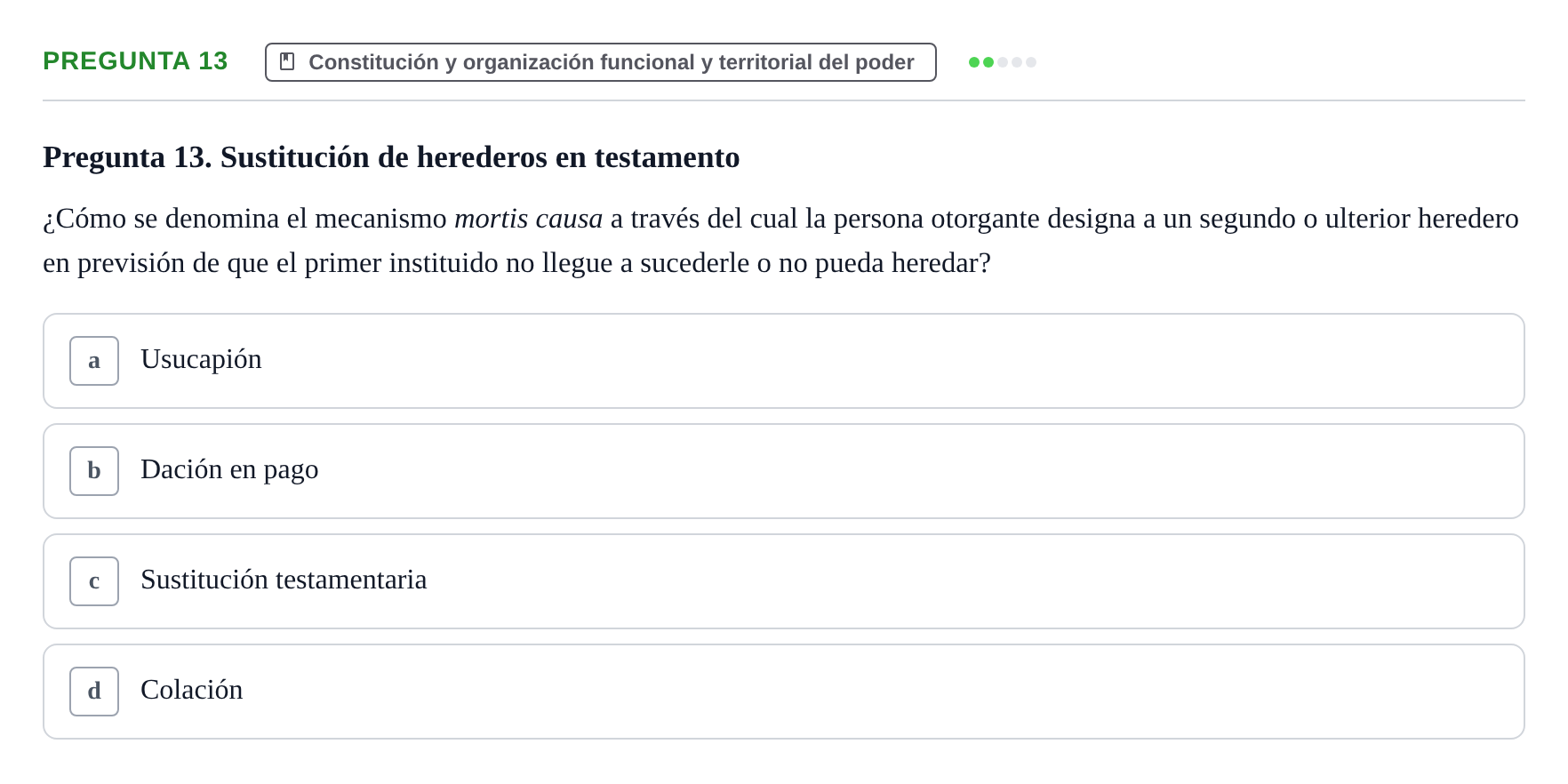 Enunciado: Pregunta 13