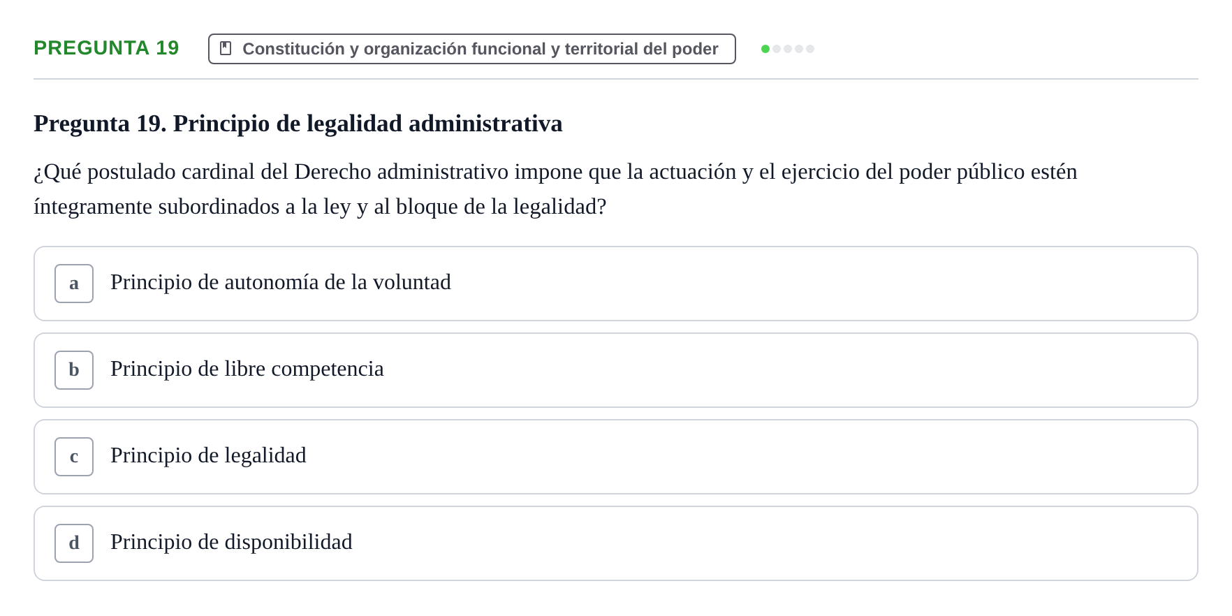 Enunciado: Pregunta 19